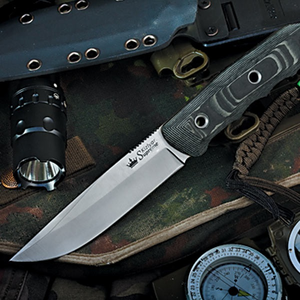 Kizlyar Supreme KK0061 Echo D2-Satin Blade Hunting Knife & Sheath Kizlyar Supreme KK0061 Echo D2-Satin Blade Hunting Knife & Sheath