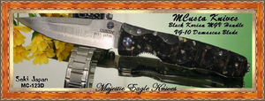 Mcusta Cutlery MC123D Tactility Elite Damascus Folder Black Korian MGV handle Mcusta Cutlery MC123D Tactility Elite Damascus Folder Black Korian MGV handle