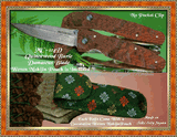 Mcusta Cutlery MC124D Damascus Hunter Knife Quincewood Burle W/Pouch