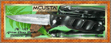 Mcusta Cutlery MC13D Damascus Hunter Knife African Ebony Wood Handle comes with an Integral Pocket Clip