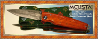 Mcusta Cutlery MC77D Tsuchi Damascus Hunter Knife Cocobolo Wood W/Decorative Woven Nishijin Pouch