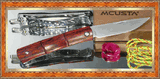 Mcusta MC-152 MC-15 Money clip and Neck Knife Susu-Take, Brown Pakkawood Handle
