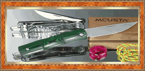 Mcusta MC-154 MC-15 Money clip and Neck Knife Ao-Take Green Micarta Mcusta MC-154 MC-15 Money clip and Neck Knife Ao-Take Green Micarta