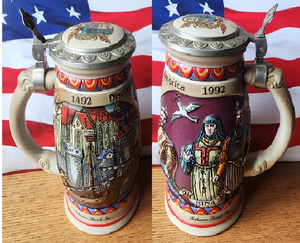 STEIN-1998-BUDWEISER-HANDCRAFTED-IN-BRAZIL-DISCOVER-AMREICA-SERIES-SANTA-MARIA
