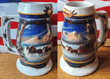 STEIN-1999-BUDWEISER-HANDCRAFTED-IN-BRAZIL-2000-HOLIDAY-SERIES-HOLIDAYS-IN-THE-MOUNTAINS-#CS416