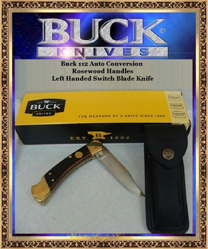 ""ORIGINAL"" Buck 112 LEFT/HAND Folding Hunter Auto Conversion Beautiful Genuine Crelicam™ Ebony Handled Knife. ""ORIGINAL"" Buck 112 LEFT/HAND Folding Hunter Auto Conversion Beautiful Genuine Crelicam™ Ebony Handled Knife.