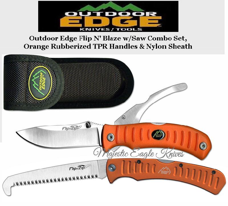 Outdoor Edge Knives OEFCB30 Outdoor Edge FlipN Plain Blade with Saw