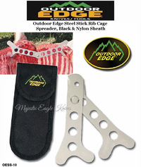 Outdoor Edge Knives OESS-10 Outdoor Edge Steel Stick Rib Cage Spreader, Black Nylon Sheath