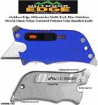 Outdoor Edge Knives OESWB-20C Outdoor Edge SlideWinder Multi-Tool, Blue Rubberized Kraton Handles