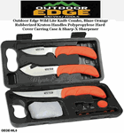 Outdoor Edge Knives OEWL-6 Outdoor Edge Wild-Lite, 6 Piece Game Processing Set in Plastic Case with Sharpener