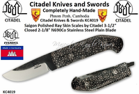 Citadel Knives and Swords KC4019 Saigon Pocket KnIfe Overall: 6" Blade Length: 2-1/8" Polished Ray Skin Handles by Citadel Citadel Knives and Swords KC4019 Saigon Pocket KnIfe Overall: 6" Blade Length: 2-1/8" Polished Ray Skin Handles by Citadel