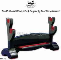 Paul Chen Cas Hanwei OH1213 Double Sword Stand, Black Lacquer by Paul Chen/Hanwei