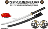 Paul Chen Cas Hanwei SH6006KFG Tiger Elite Katana 29" K120C powder steel Blade w/Scabbard
