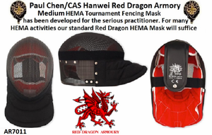 Paul Chen/Hanwei AR7011 Tournament HEMA Fencing Mask Medium by Red Dragon Armory
