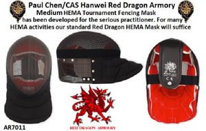 Paul Chen/Hanwei AR7011 Tournament HEMA Fencing Mask Medium by Red Dragon Armory