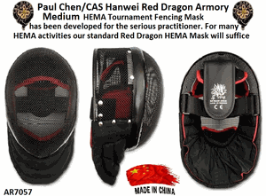 Paul Chen/Hanwei AR7057 Tournament HEMA Fencing Mask-Medium by Red Dragon Armory