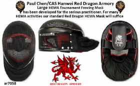 Paul Chen/Hanwei AR7058 Tournament HEMA Fencing Mask Large by Red Dragon Armory Paul Chen/Hanwei AR7058 Tournament HEMA Fencing Mask Large by Red Dragon Armory
