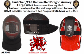 Paul Chen/Hanwei AR7005 Tournament HEMA Fencing Mask Large by Red Dragon Armory