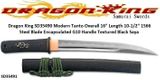 Paul Chen/Hanwei Dragon King SD35491 Modern Tanto Overall 16" Length 10-1/2" 1566 Steel Blade Encapsulated G10 Handle Textured Black Saya Paul Chen/Hanwei Dragon King SD35491 Modern Tanto Overall 16" Length 10-1/2" 1566 Steel Blade Encapsulated G10 Handle Textured Black Saya