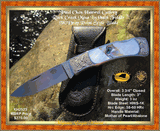 Paul Chen/Hanwei KH2523 The Rock Creek Knives Lockback Mother of Pearl/Abalone W/Slip Pouch Knife
