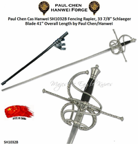 Paul Chen/Hanwei SH1032B Fencing Rapier 41 Overall 33 7/8 Schlaeger Blade by Paul Chen/Hanwei Designed for the Renaissance Fencer Paul Chen/Hanwei SH1032B Fencing Rapier 41 Overall 33 7/8 Schlaeger Blade by Paul Chen/Hanwei Designed for the Renaissance Fencer