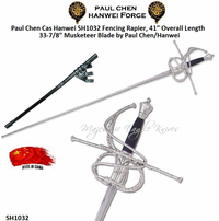 Paul Chen Cas Hanwei SH1032 Fencing Rapier, 41 Overall Length 33-7/8 Musketeer Blade by Paul Chen/Hanwei Paul Chen Cas Hanwei SH1032 Fencing Rapier, 41 Overall Length 33-7/8 Musketeer Blade by Paul Chen/Hanwei