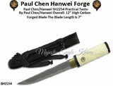 Paul Chen/Hanwei SH2254 Home Practical Tanto Practical Tanto Overall 12� Blade Length 7� Handle Length 4� Weight 6 oz Blade Steel: 1566 High carbon forged blade