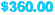 $360.00
