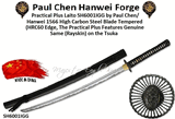 Paul Chen/Hanwei SH6001IGG Practical Plus Iaito Overall: 40-�� 29" Steel Iaito Blade