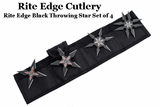 Rite Edge SZ-210816 Set of 4 Multi Point Black Throwing Stars