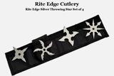 Rite Edge SZ-210817-RB Titanium coating for beautiful Rainbow Finish Set of 4 Multi Point Throwing Stars