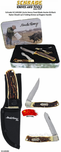 Schrade Knives SC1183282 Schrade Uncle Henry Fixed Blade Hunter & Black Nylon Sheath w/2 Folding Knives w/Staglon Handle Schrade Knives SC1183282 Schrade Uncle Henry Fixed Blade Hunter & Black Nylon Sheath w/2 Folding Knives w/Staglon Handle