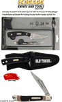 Schrade Knives SC1188052 Schrade Special Promo OT Sharpfinger Fixed Blade w/Sheath & Folding Pocket Knife Combo 152OT & 12OT w/Gift Tin