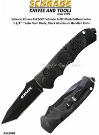Schrade Knives SC60BT Schrade Extreme Survival AUTO 3.3" Black Tanto Plain Blade, Aluminum Handled Knife Schrade Knives SC60BT Schrade Extreme Survival AUTO 3.3" Black Tanto Plain Blade, Aluminum Handled Knife