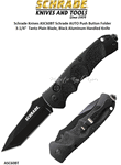 Schrade Knives SC60BT Schrade Extreme Survival AUTO 3.3" Black Tanto Plain Blade, Aluminum Handled Knife