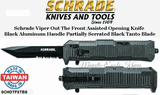 Schrade Knives SCHOTF8TBS Schrade Viper Out The Front Assisted Opening Knife Combo Double Edged Tanto Blade Aluminum Handle