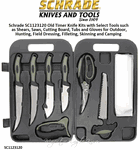 Schrade Knives Schrade SC1123120 Old Timer Knife Kits with Select Tools such as Shears, Saws, Cutting Board, Tubs and Gloves for Outdoor, Hunting, Field Dressing, Filleting, Skinning and Camping