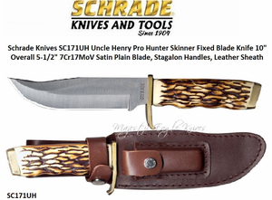 Schrade Knives Schrade SC171UH Pro Hunter Rat Tail Tang Fixed Blade Hunting Knife