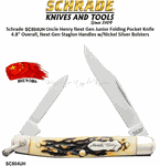 Schrade Knives Schrade SC804UH Uncle Henry Journeyman 2 Bladed Folding Pocket Knife 2-3/4" Closed High Carbon Stainless Steel Blades