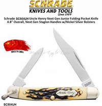 Schrade Knives Schrade SC804UH Uncle Henry Journeyman 2 Bladed Folding Pocket Knife 2-3/4" Closed High Carbon Stainless Steel Blades Schrade Knives Schrade SC804UH Uncle Henry Journeyman 2 Bladed Folding Pocket Knife 2-3/4" Closed High Carbon Stainless Steel Blades