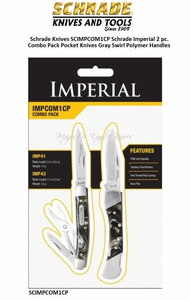 Schrade Knives SCIMPCOM1CP Schrade Imperial 2 pc. Combo Pack w/IMP41 and IMP43 Pocket Knives Gray Swirl Polymer Handles Schrade Knives SCIMPCOM1CP Schrade Imperial 2 pc. Combo Pack w/IMP41 and IMP43 Pocket Knives Gray Swirl Polymer Handles
