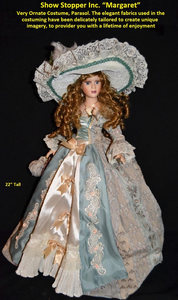 Show Stopper Inc. Vintage Porcelain Victorian Doll “Margaret” 22" Tall Show Stopper Inc. Vintage Porcelain Victorian Doll “Margaret” 22" Tall