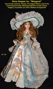 Show Stopper Inc. Vintage Porcelain Victorian Doll Margaret 22" Tall