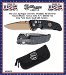 SIG Sauer by Hogue SIG16172 SIG Sauer by Hogue Elishewitz SIG X-1 Microflip Tactical Flipper: 2.75" Drop Point Blade Grey Cerakote Finish Solid Black G10 Handles   