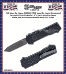 SIG Sauer by Hogue SIG36022 SIG Sauer by Hogue Compound Tactical OTF AUTO Knife 3.5" CPM-S30V Gray Tanto Blade, Black Aluminum Handle with G10 Scales 