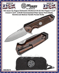 SIG Sauer by Hogue SIG36214 Elishewitz EX-02 SIG Flipper 5-1/8" Closed 3-3/4" 154CM Stonewashed Plain Spear Point Plain Blade, Reinforced Walnut Handles, Liner Lock Pocket knife