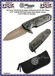 SIG Sauer by Hogue SIG36218 SIG Green G10 G-Mascus Handled Flipper Folding Pocket Knife