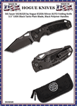 SIG Sauer by Hogue SIG36320 SIG Sauer by Hogue K320A Nitron AUTO Folding Knife 3.5" S30V Black Tanto Plain Blade, Black Polymer Handles 