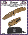 SIG Sauer by Hogue SIG36361 K320 M17/M18 ABLE Lock Folding Knife 4-1/2" Closed 3-1/2" S30V Coyote Tan PVD Tanto Plain Blade, Coyote Tan Polymer Handles, AXIS/Crossbar Lock Pocket knife
