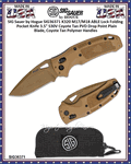 SIG Sauer by Hogue SIG36371 K320 M17/M18 ABLE Lock Folding Knife 4-1/2" Closed 3-1/2" S30V Coyote Tan PVD Drop Point Plain Blade, Coyote Tan Polymer Handles, AXIS/Crossbar Lock 
